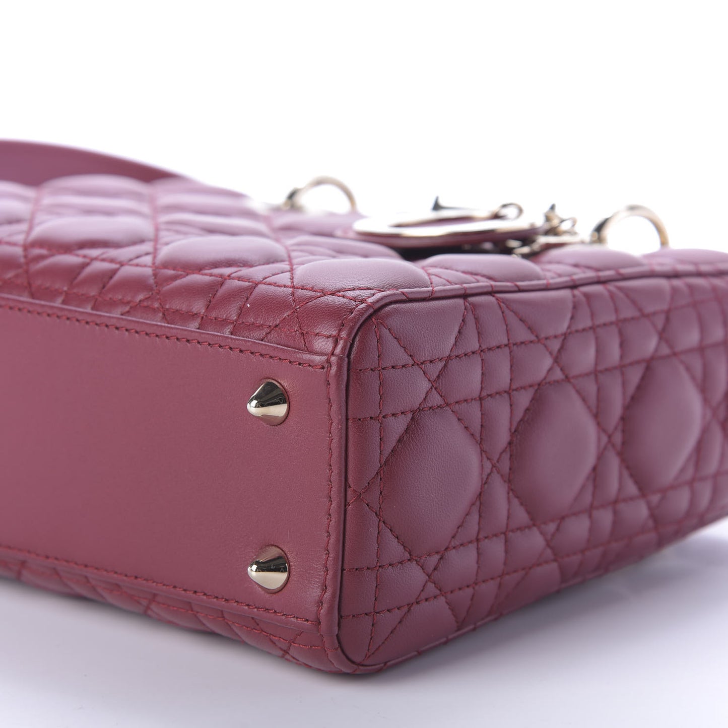 Lambskin Cannage Small Lucky Badges My Lady Dior Plum