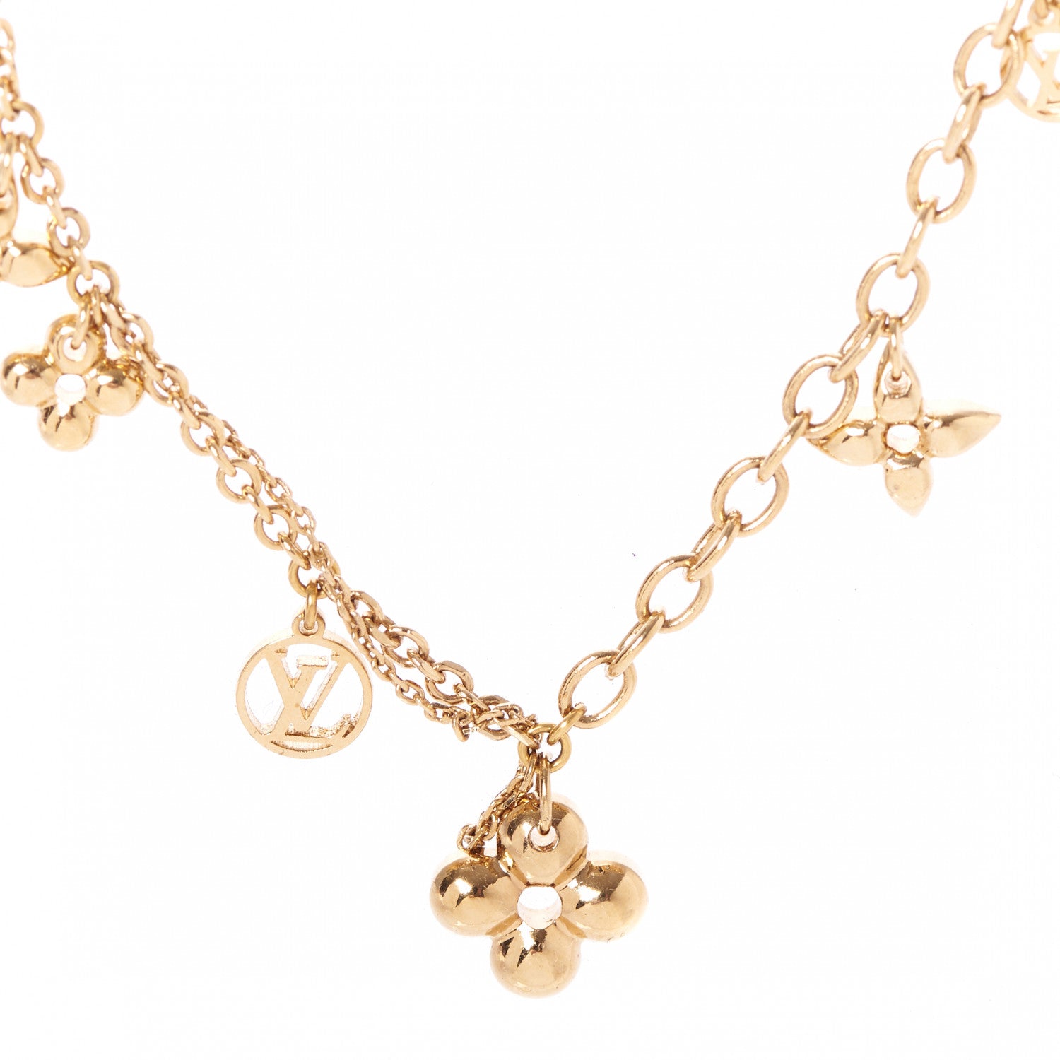 Louis Vuitton Metal Blooming Supple Necklace Gold 2 of 8
