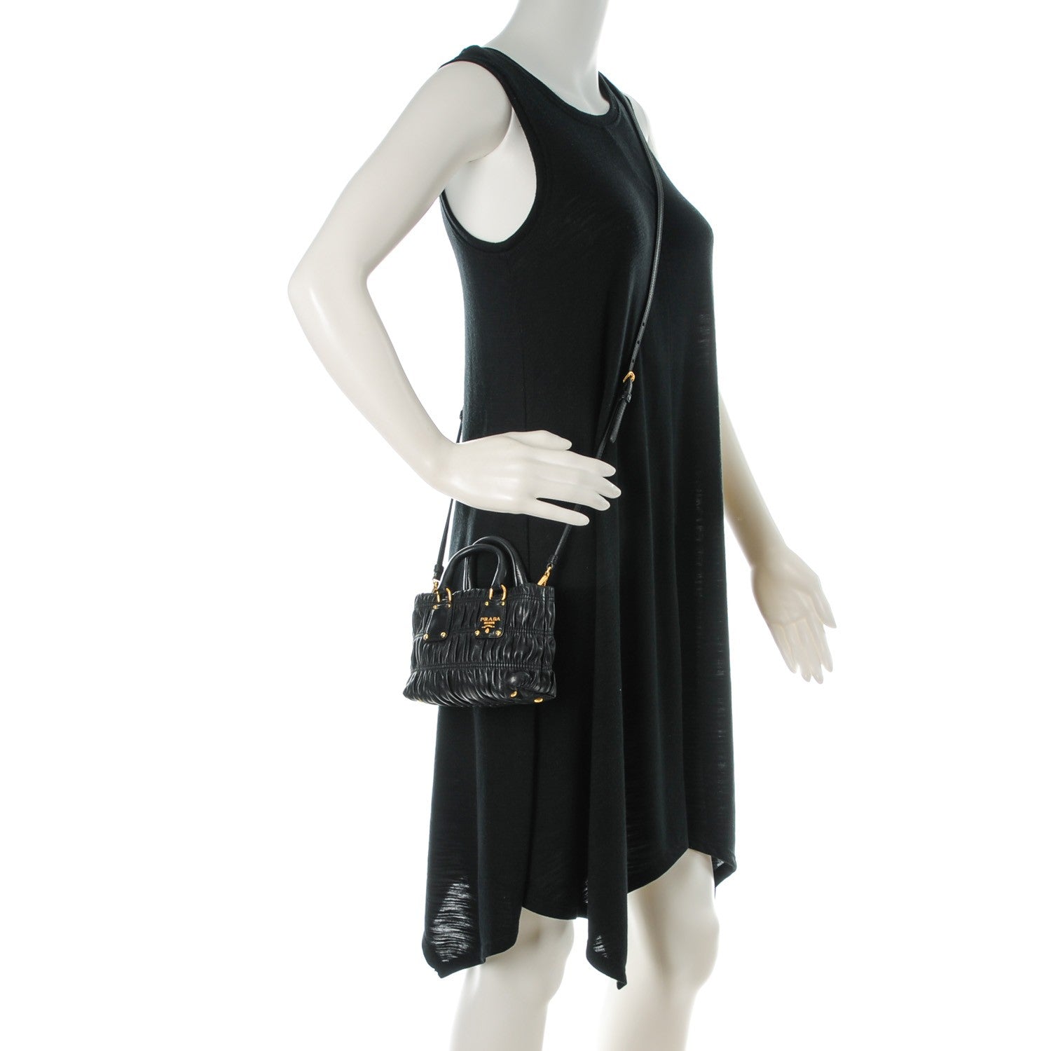 Prada Nappa Gaufre Mini Crossbody Nero Black 2 of 8