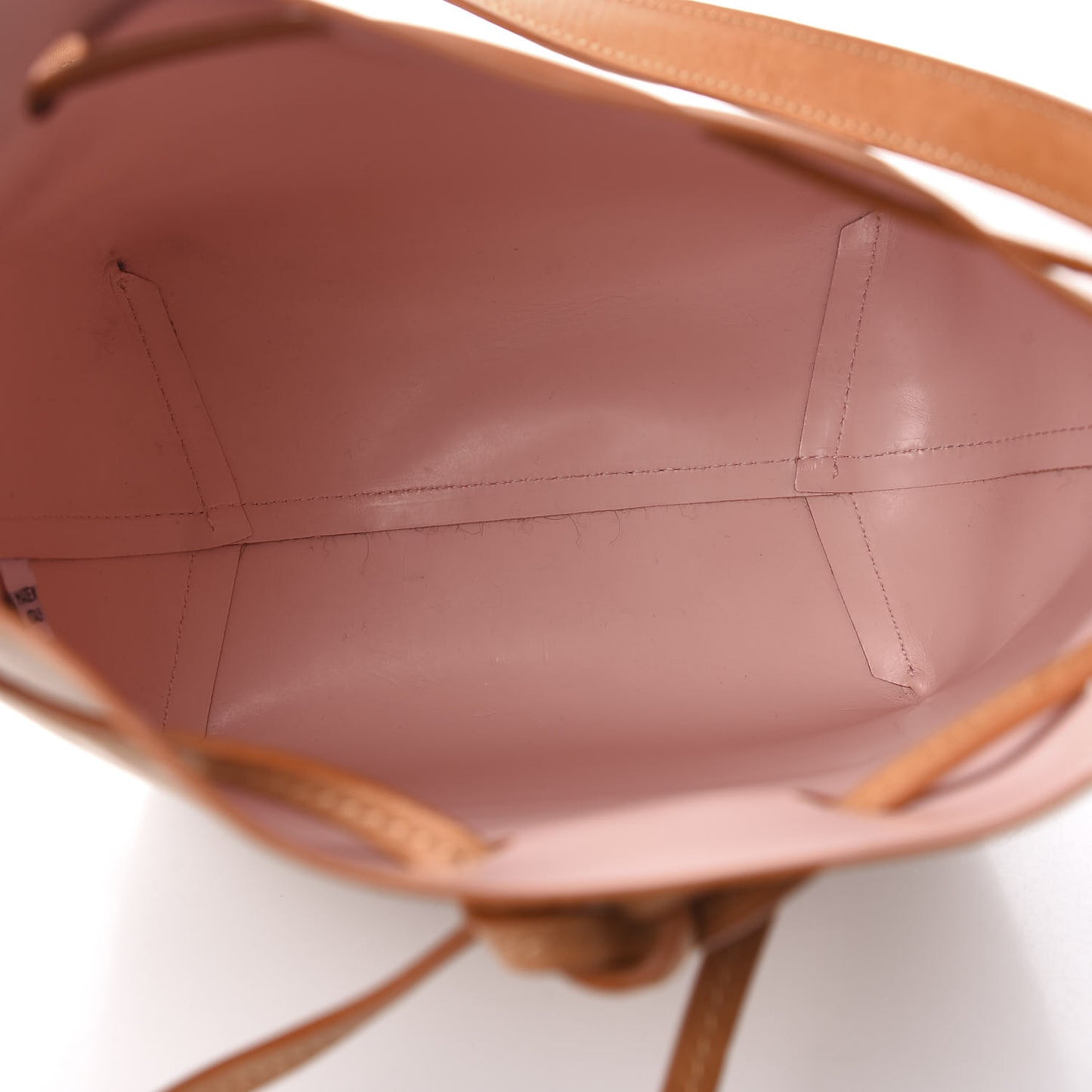 Calfskin Mini Bucket Bag Cammello Rosa