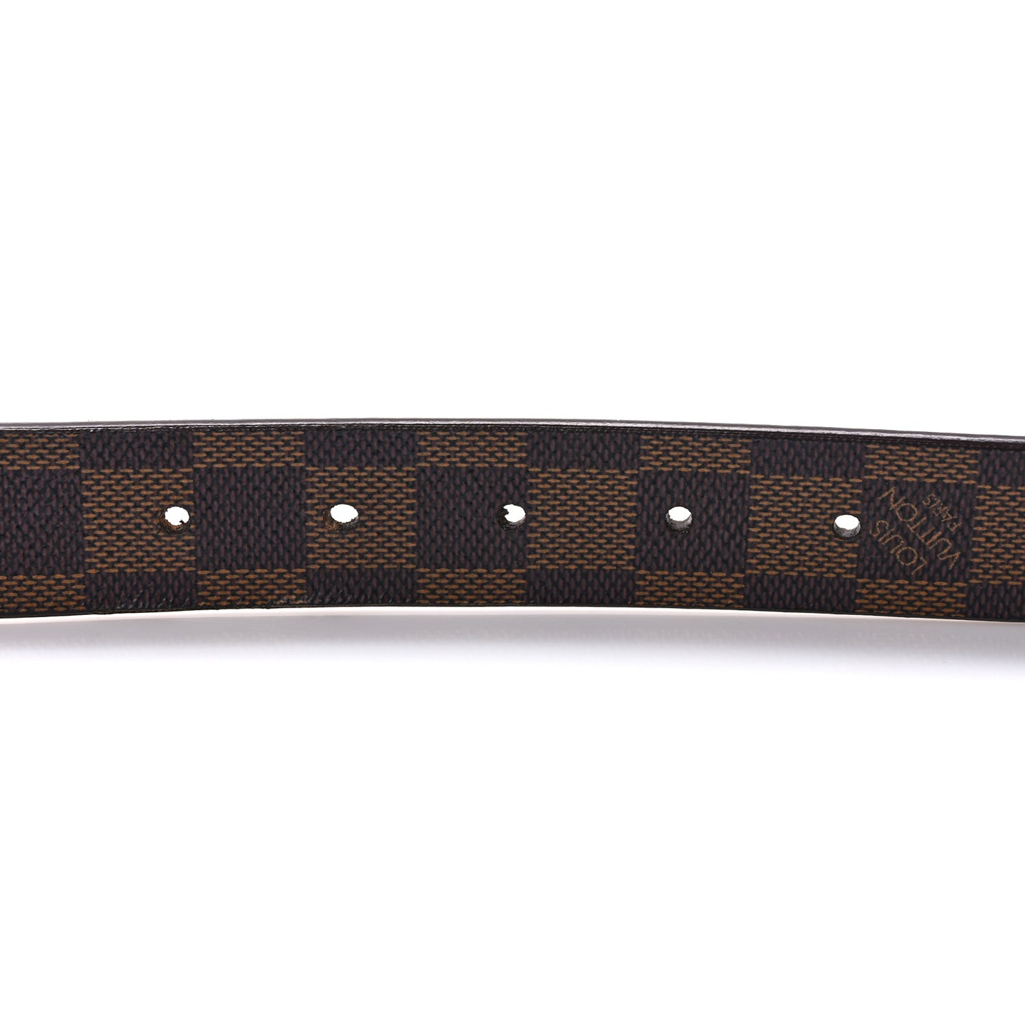 Damier Ebene LV Paris Buckle Belt 80 32 Gold