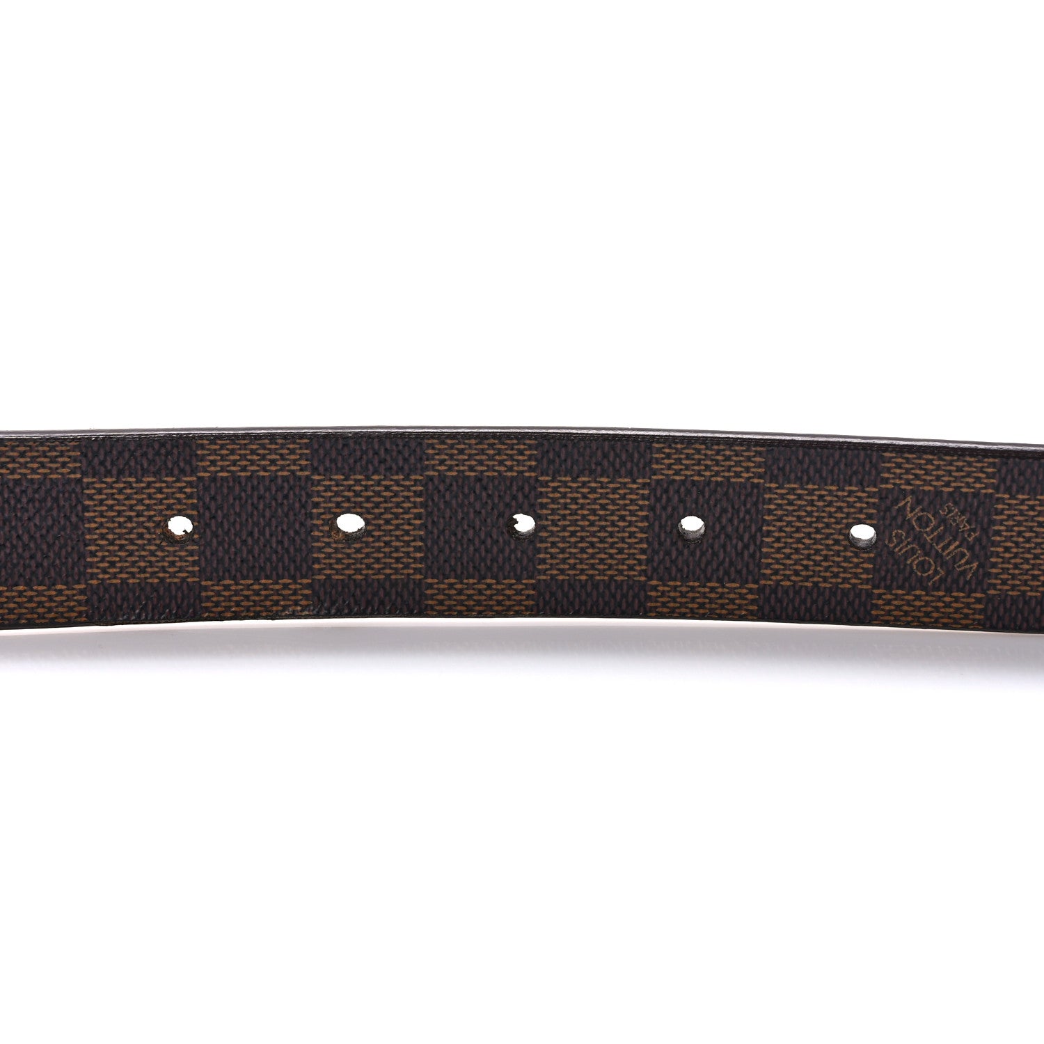 Louis Vuitton Damier Ebene LV Paris Buckle Belt 80 32 Gold 5 of 11