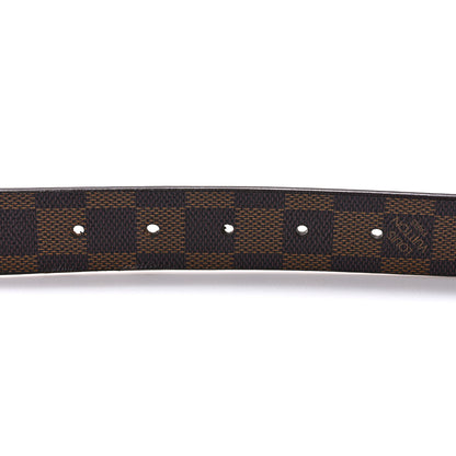 Louis Vuitton Damier Ebene LV Paris Buckle Belt 80 32 Gold 5 of 11