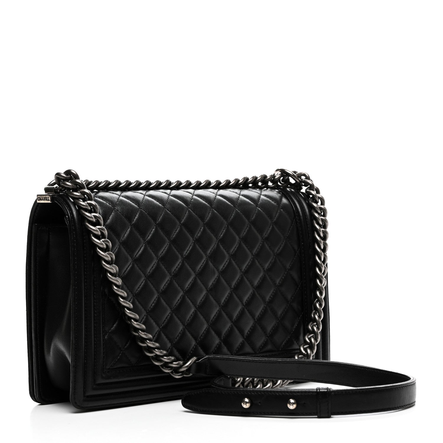 Chanel Lambskin Quilted New Medium Boy Flap Black 3 of 10