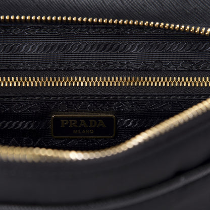Prada Tessuto Nylon Saffiano Crossbody Bag Black 8 of 9