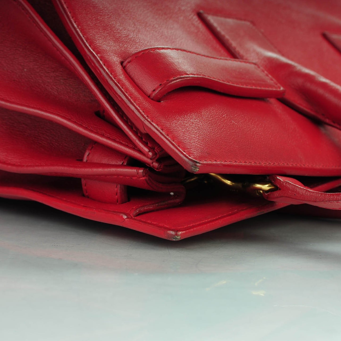 Calfskin Small Sac De Jour Lipstick Red