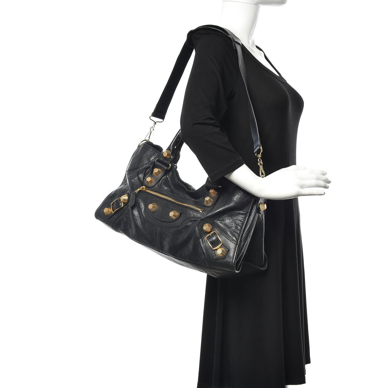 Balenciaga Agneau Giant 21 Gold Hardware Part Time Black 2 of 8