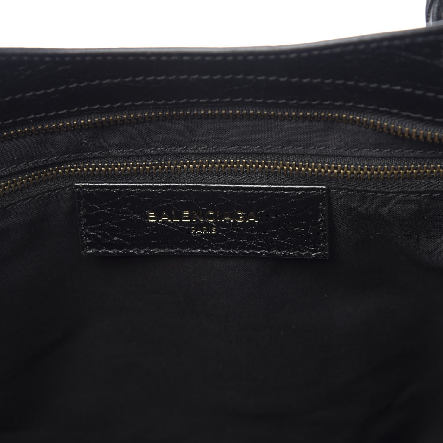 Balenciaga Agneau Classic Hardware City Logo Strap Black White 8 of 10