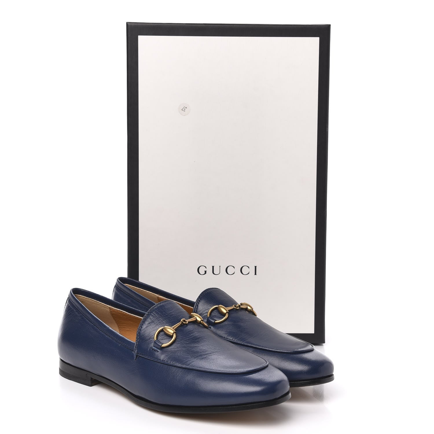 Gucci Malaga Kid Womens Jordaan Loafers 37 Blue Agata 9 of 9