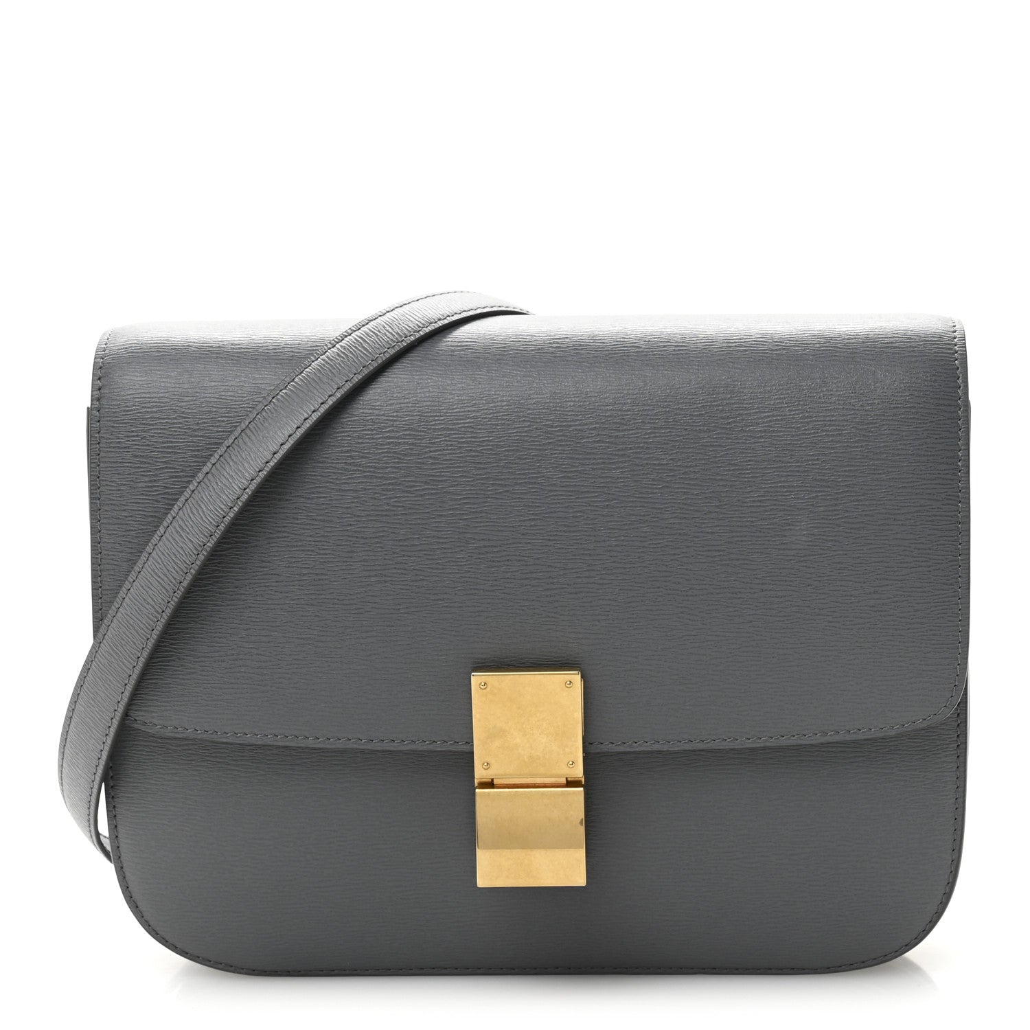 Celine Liege Calfskin Medium Classic Box Flap Bag Grey 1 of 12