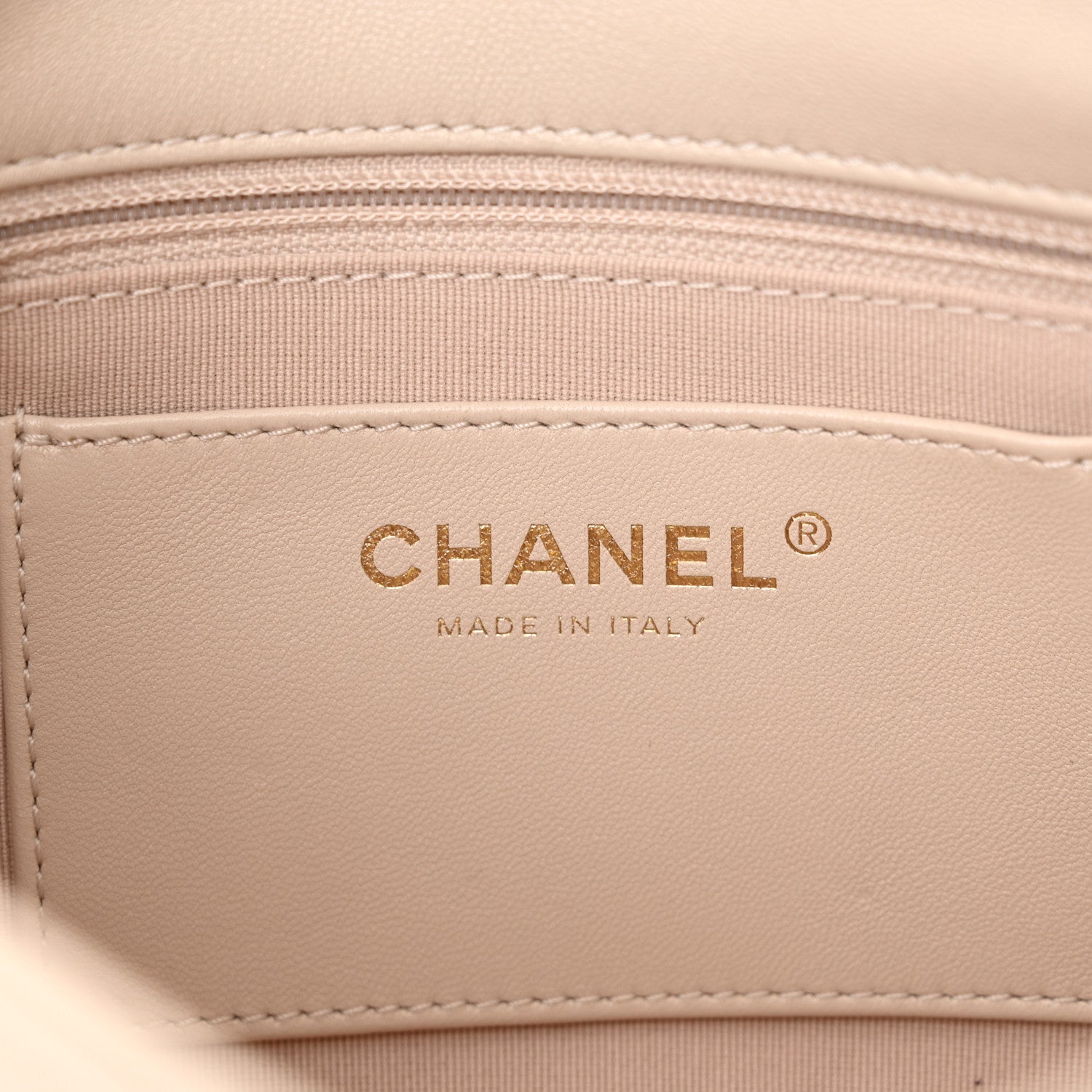 Chanel Lambskin Quilted Small CC Funky Town Flap Beige 6 of 11