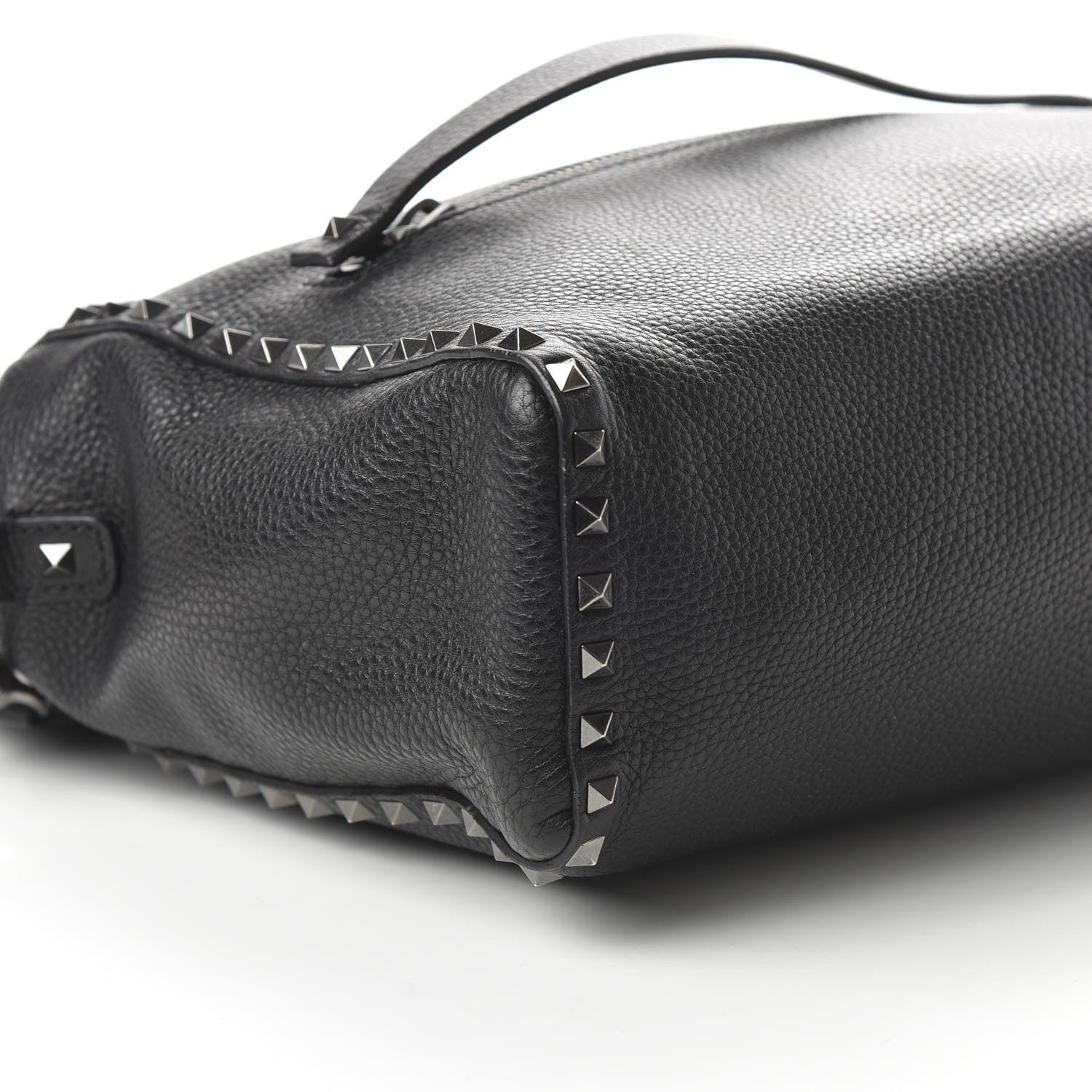Valentino Garavani Pebbled Calfskin Rockstud Messenger Black 6 of 9