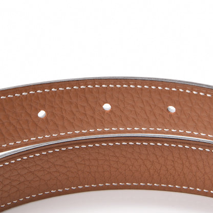 Hermes Box Togo 24mm Belt Strap 75 Black Gold 4 of 6