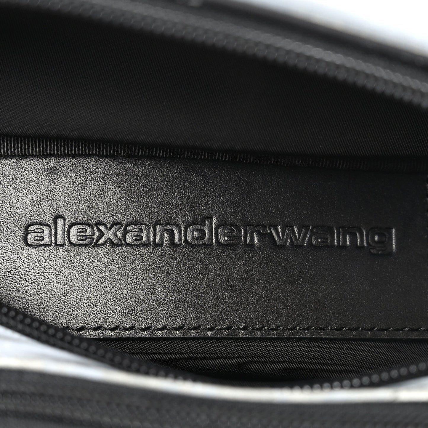 Nylon Logo Printed Attica Belt Bag Reflective Silver