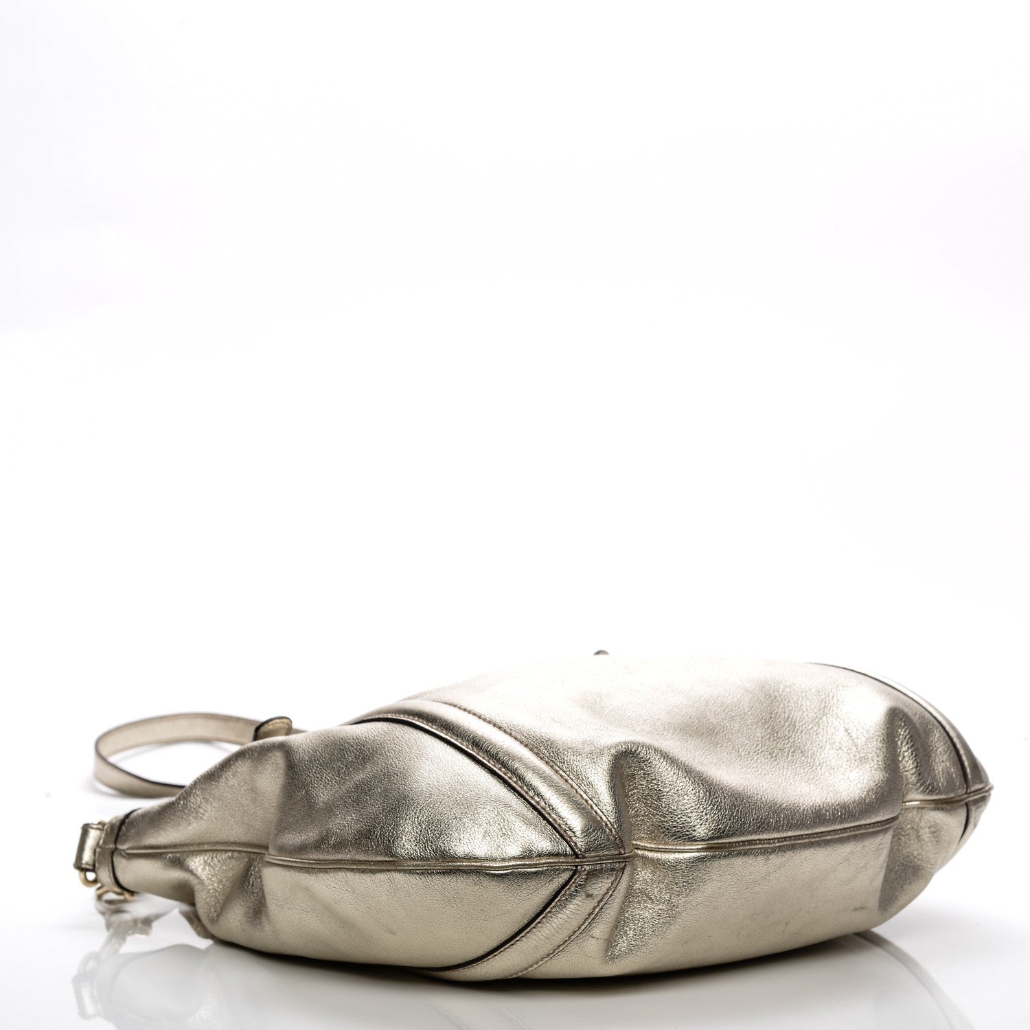 Gucci Metallic Calfskin Medium Britt Tote Gold 4 of 11
