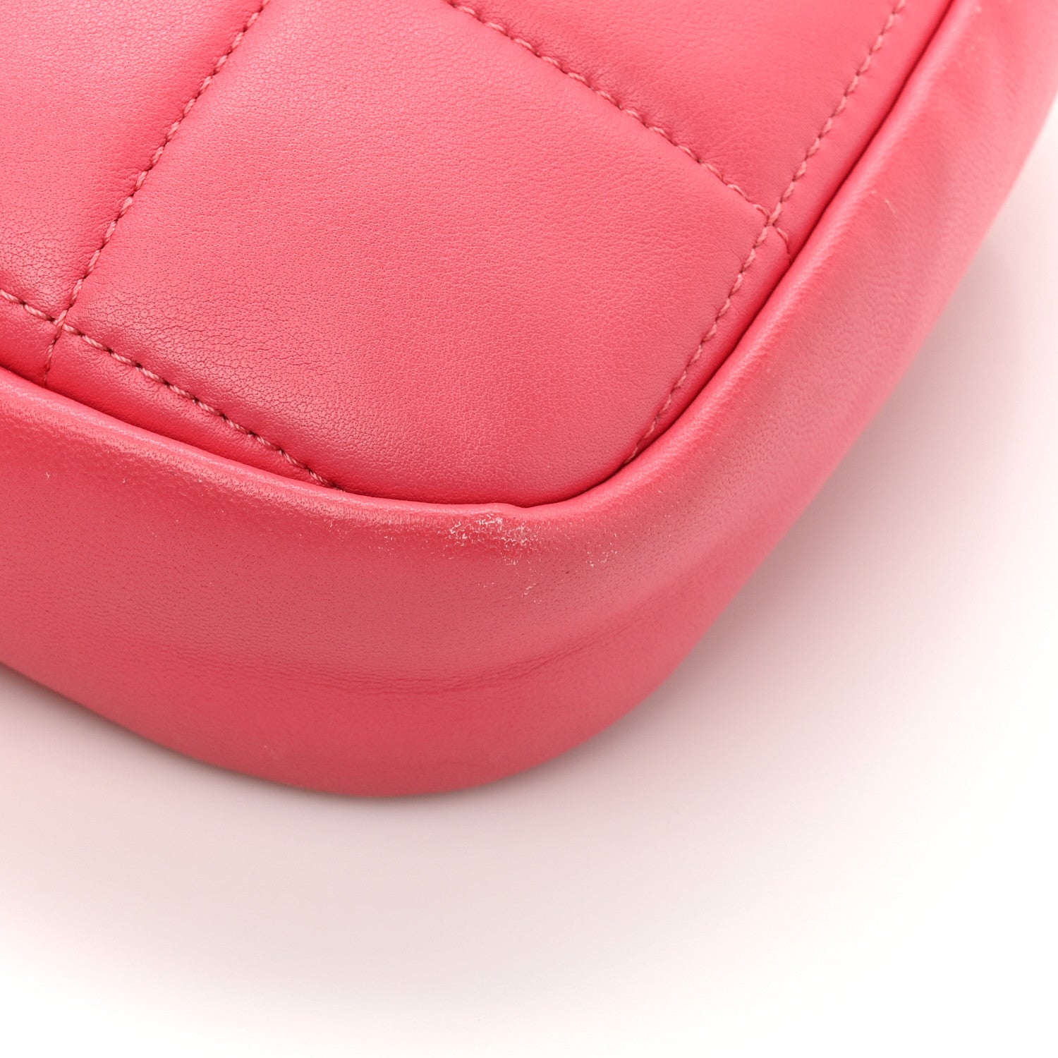 Chanel Lambskin Quilted Diamond Clutch With Chain Pink 15 of 17