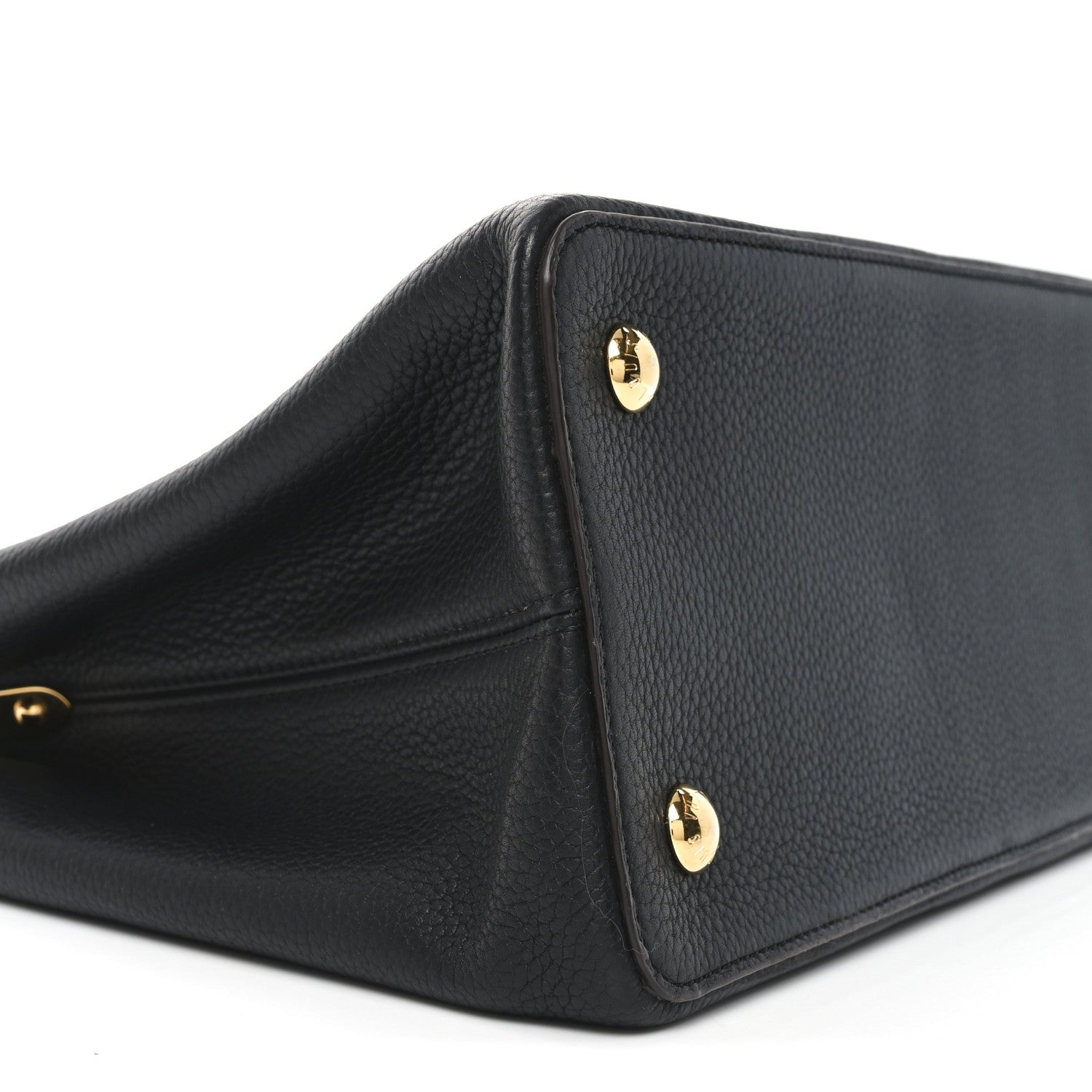 Louis Vuitton Taurillon Capucines MM Black Fuchsia 8 of 9
