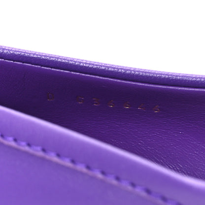 Chanel Lambskin Quilted CC Turnlock Loafers 37 Purple 10 of 13