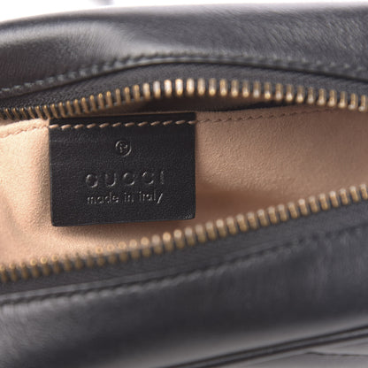 Gucci Calfskin Matelasse Mini GG Marmont Chain Shoulder Bag Black 6 of 10