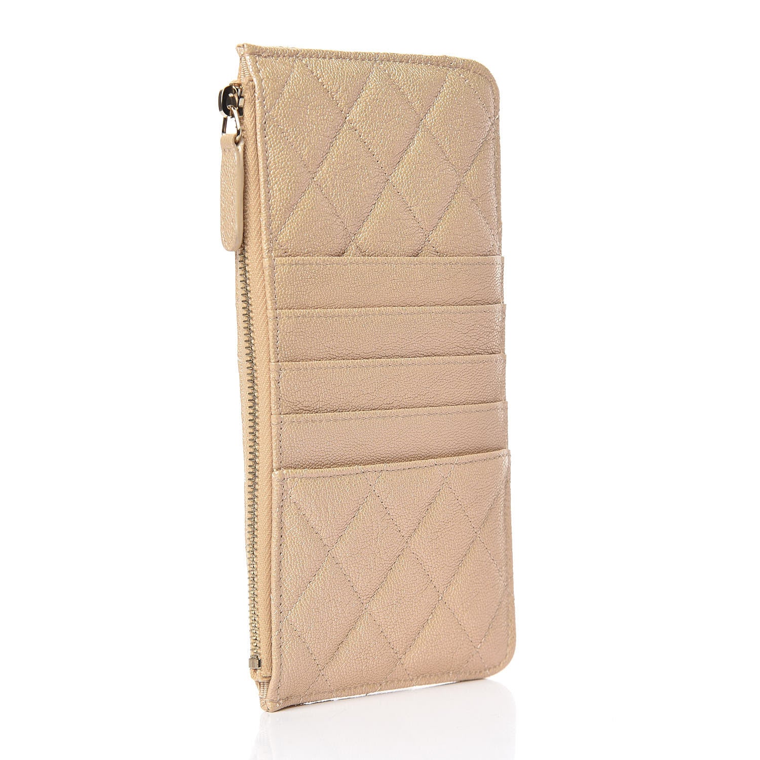 Chanel Iridescent Caviar Quilted Classic iPhone Pouch Beige 3 of 8