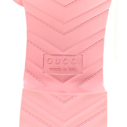 Gucci Rubber Gucci Logo Womens Platform 20/60mm Slide Sandals 37 Wild Rose 8 of 10
