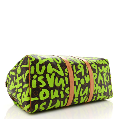 Louis Vuitton Monogram Graffiti Keepall 50 Green 3 of 15