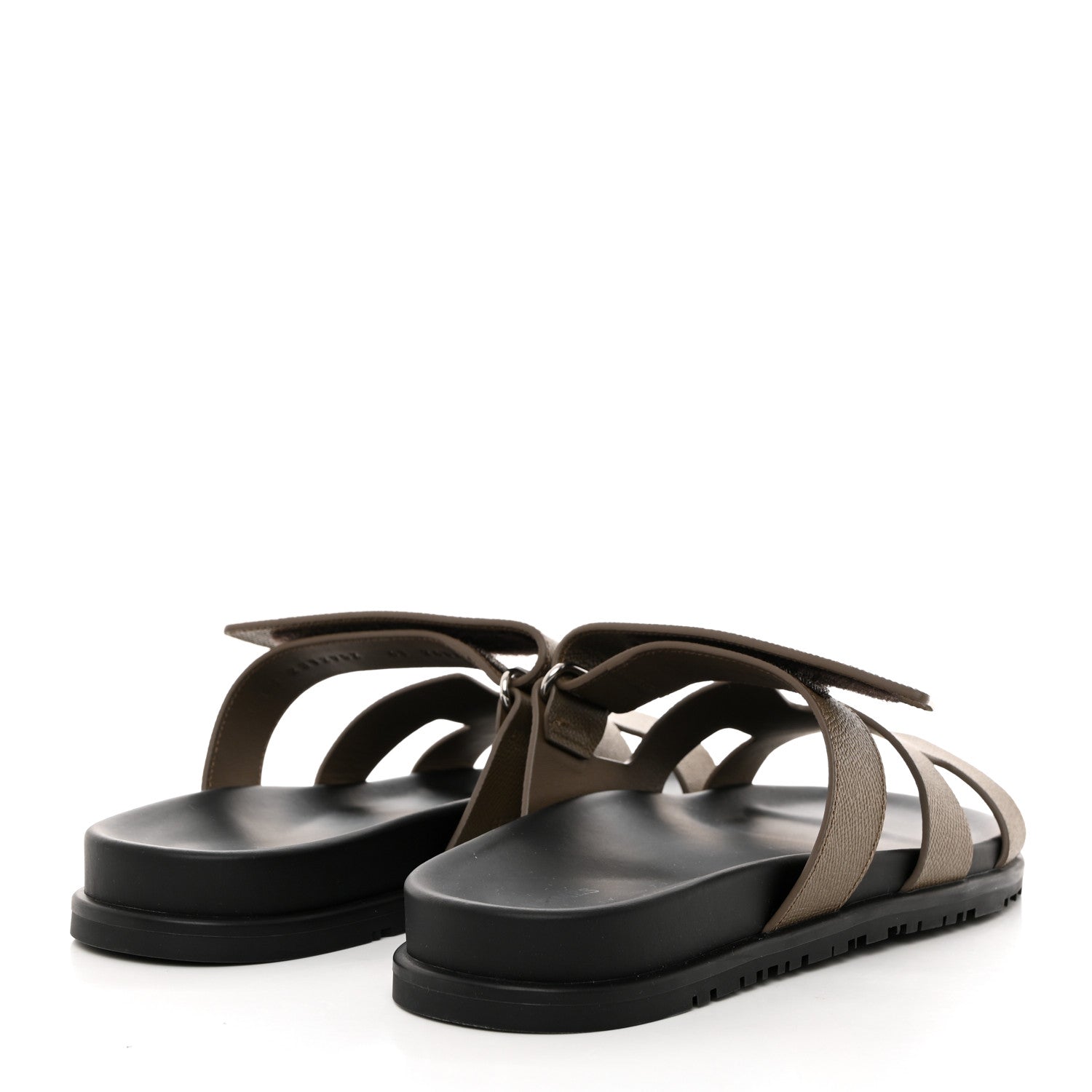 Hermes Epsom Womens Chypre Sandals 41 Etoupe 4 of 8