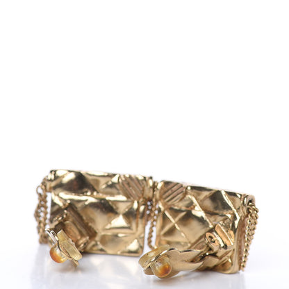 Chanel CC Flap Bag Clip On Earrings Gold 3 of 4