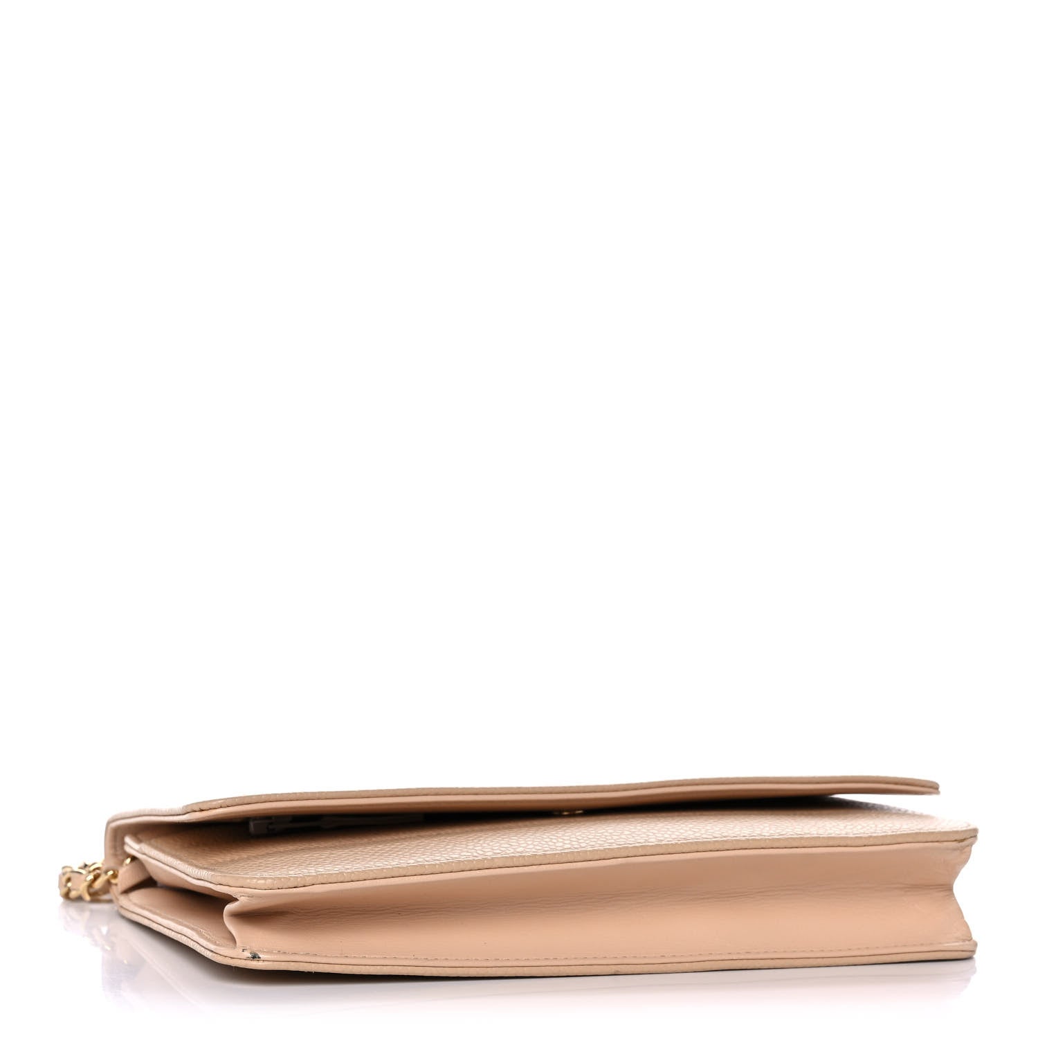 Chanel Caviar Timeless CC Wallet on Chain WOC Beige 4 of 12