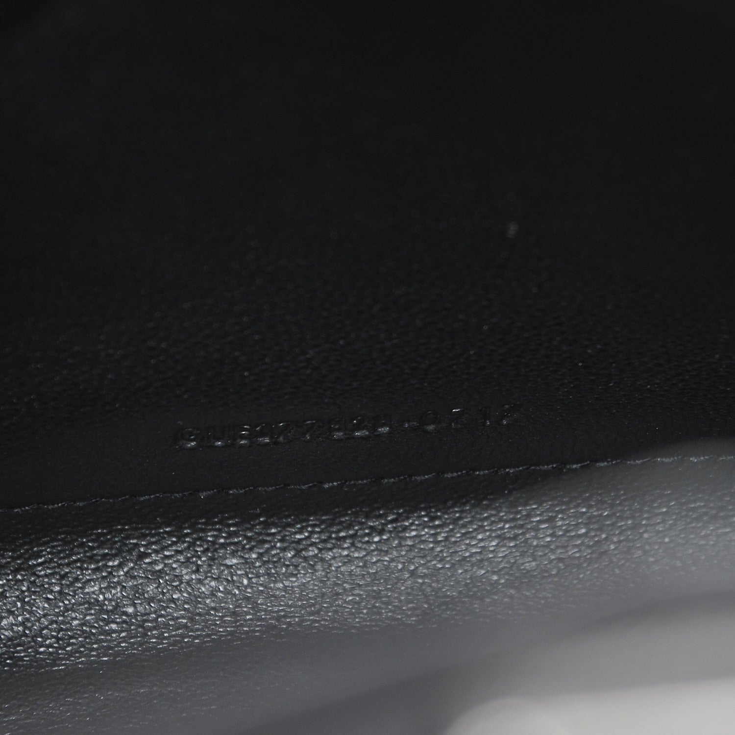Saint Laurent Grain De Poudre Matelasse Chevron Monogram Chain Wallet Black 7 of 7