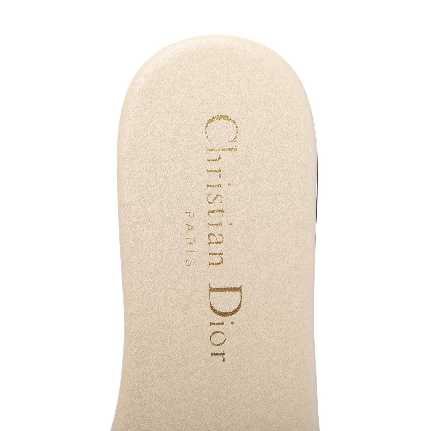 Christian Dior Calfskin 30 Montaigne Flat Slide Sandals 34 White 7 of 8