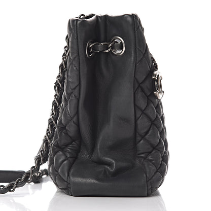 Chanel Iridescent Calfskin Small New Bubble Quilt Tote Dark Grey 12 of 12