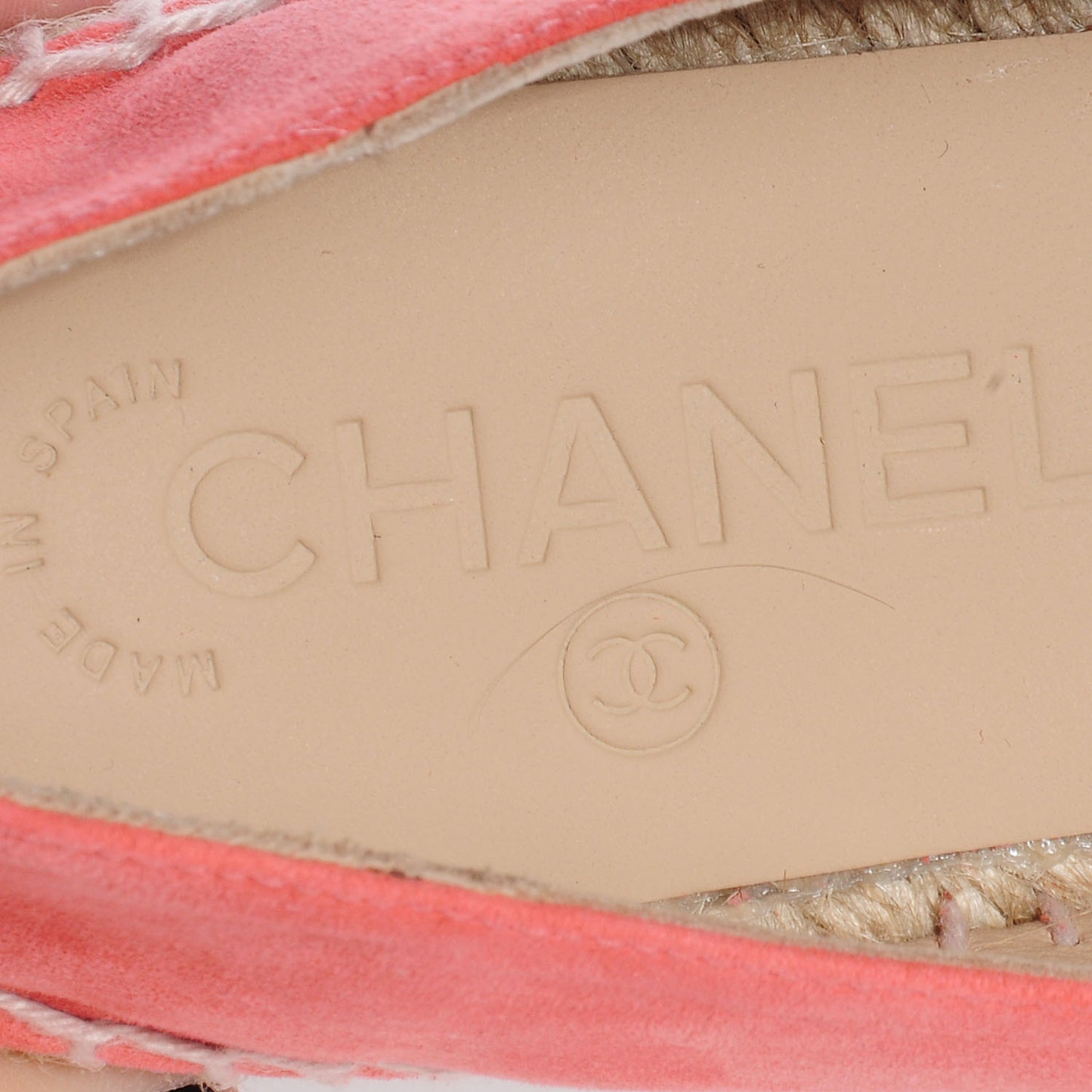 Suede Lambskin Single Sole CC Espadrilles 38 Pink