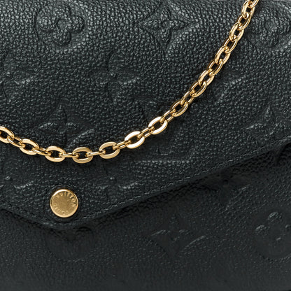 Louis Vuitton Empreinte Pochette Felicie Chain Wallet Black 7 of 10