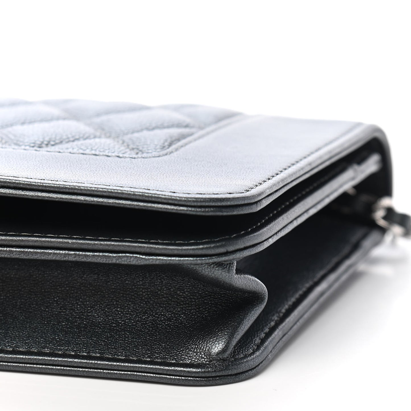 Caviar Quilted Vintage Mademoiselle Wallet On Chain WOC Black