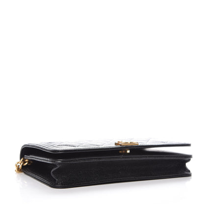 Chanel Caviar Quilted Boy Wallet On Chain WOC Black 4 of 11