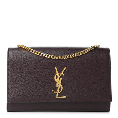 Saint Laurent Grain De Poudre Medium Classic Monogram Kate Satchel Amaranto 1 of 8