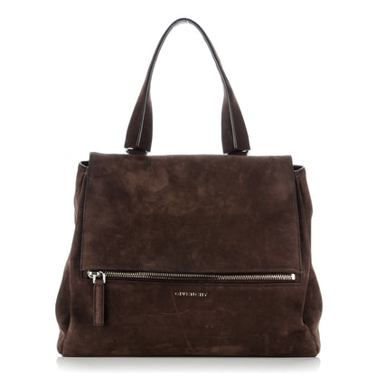 Givenchy Nubuck Medium Pandora Pure Flap Bag Chocolate 1 of 13