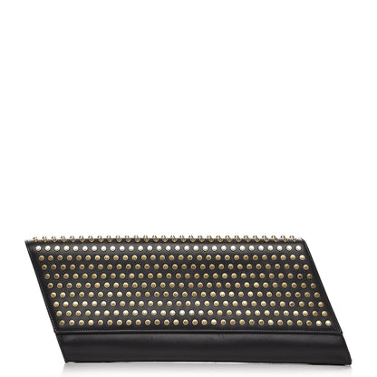 Saint Laurent Calfskin Studded Diagonal Clutch Black 1 of 7
