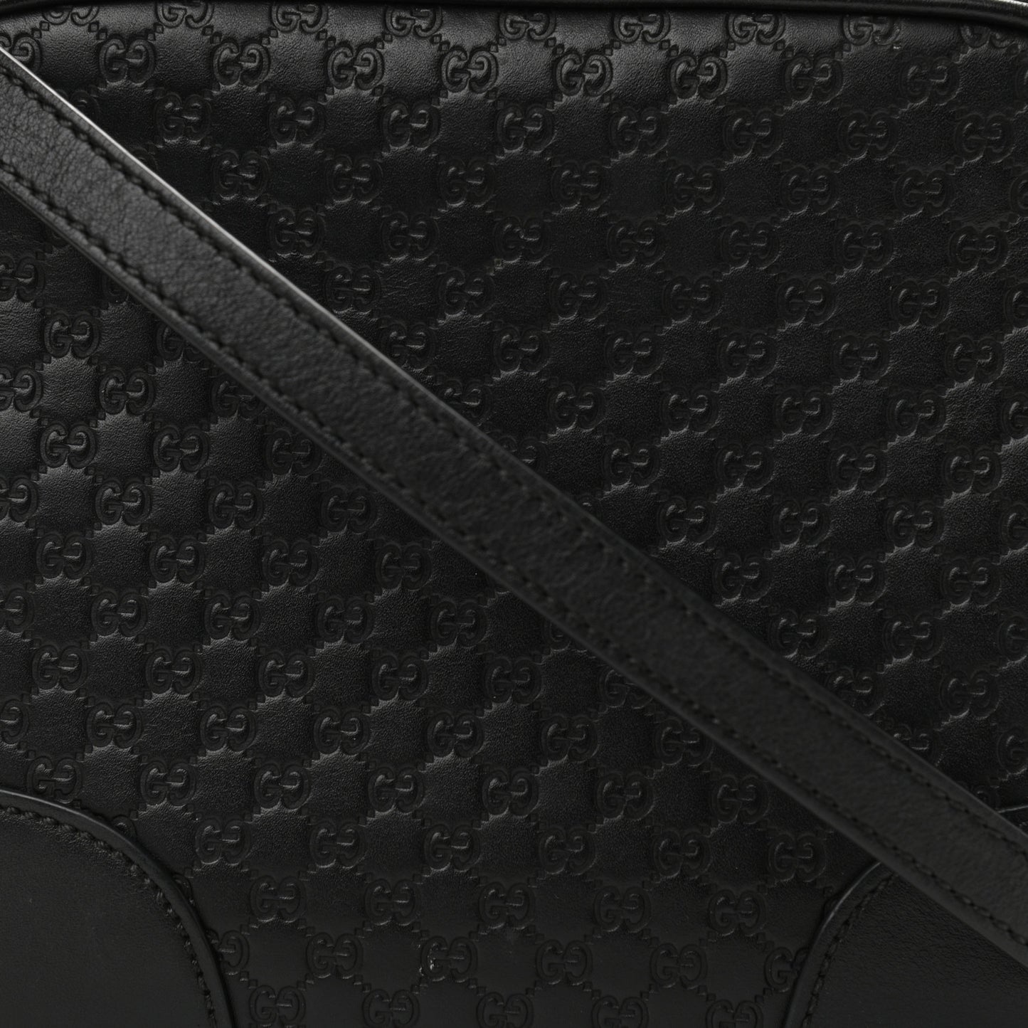 Microguccissima Mini Bree Messenger Bag Black