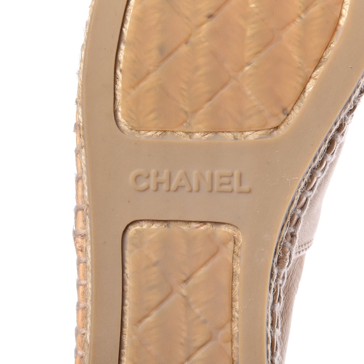 Chanel Lambskin CC Espadrilles 42 Beige Black 6 of 12