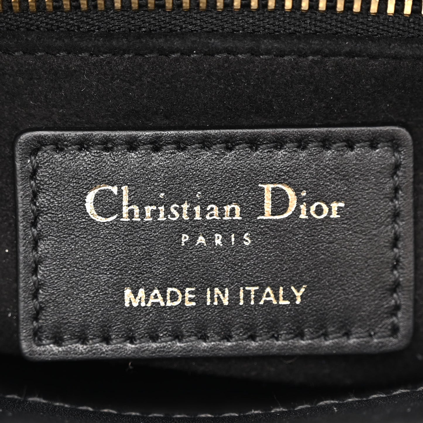 Lambskin Cannage Beaded Embroidery Mini Lady Dior Black