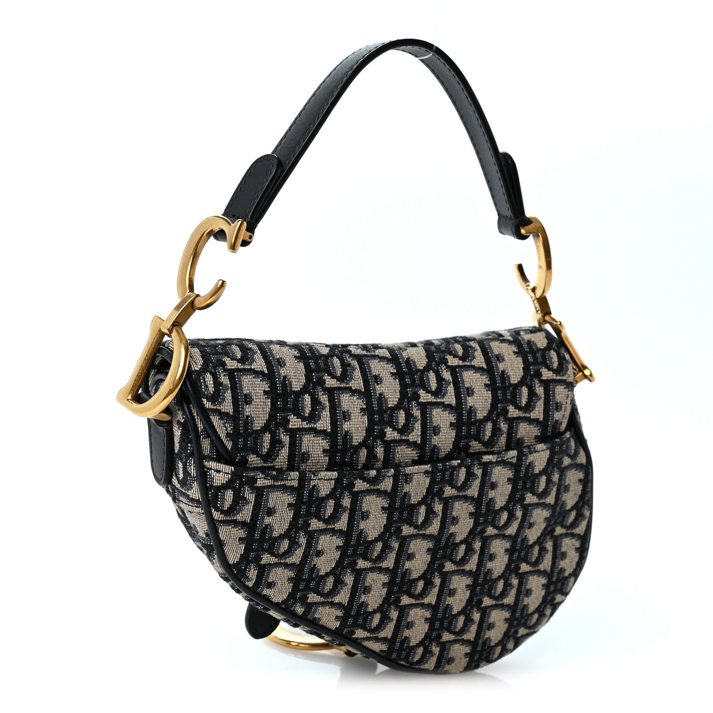 Oblique Mini Saddle Bag With Strap Blue
