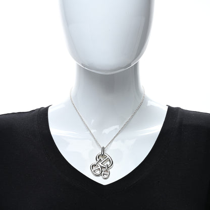 Hermes Sterling Silver Amulette Chaine d'Ancre Enchaine Pendant Necklace 3 of 5
