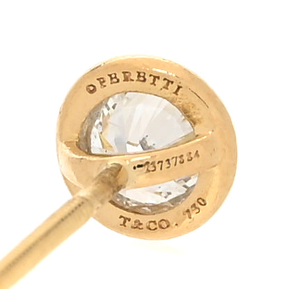 Tiffany 18K Yellow Gold Diamond .74ctw Elsa Peretti Diamonds By The Yard Earrings 4 of 5