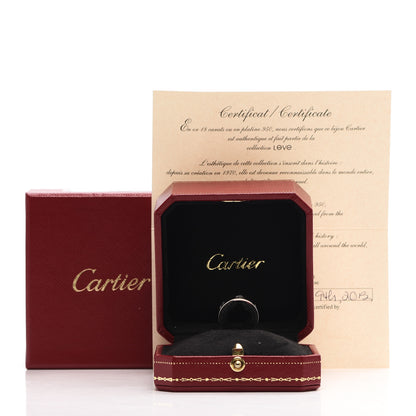 Cartier 18K White Gold 5.5mm LOVE Ring 50 5.25 5 of 5