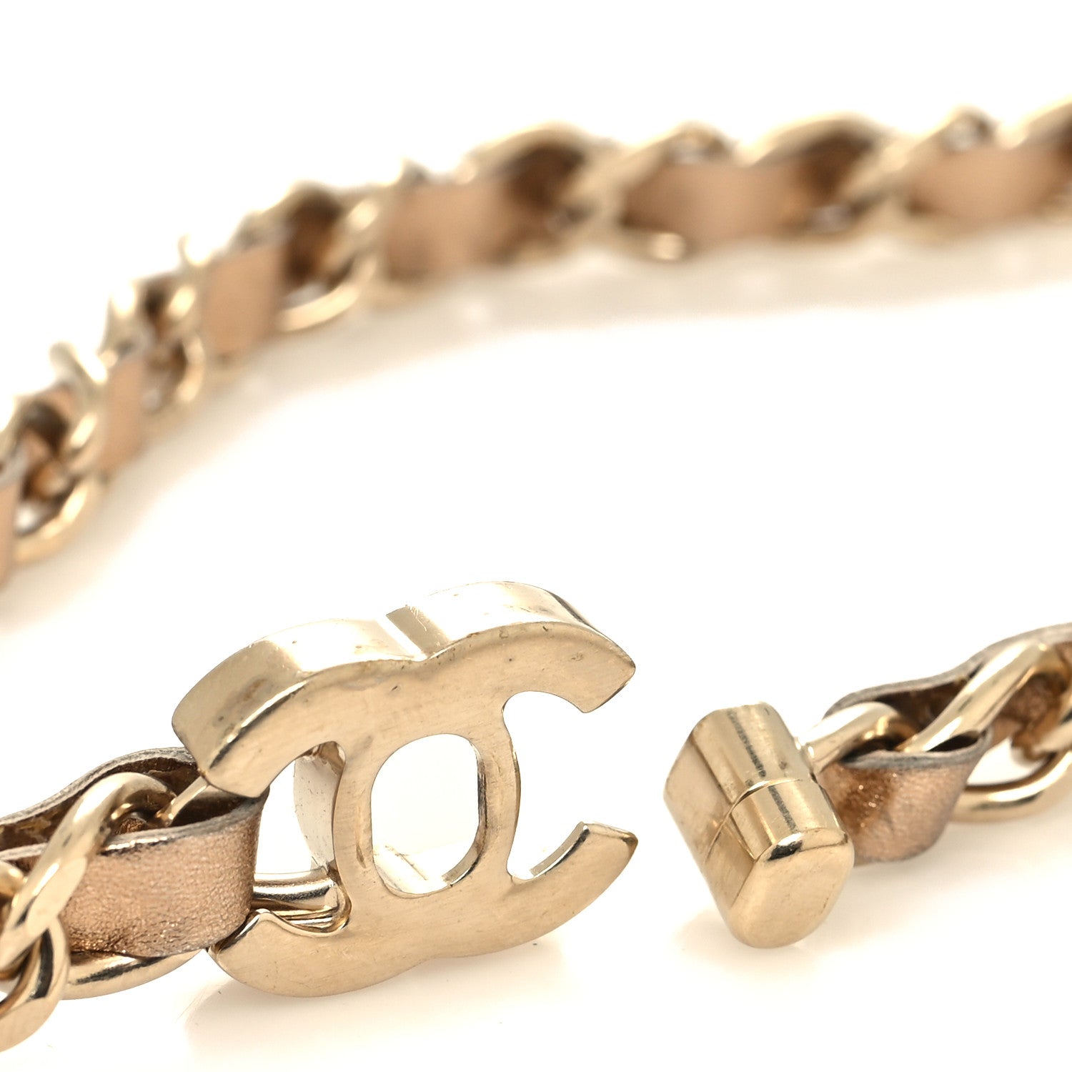 Chanel Metallic Lambskin CC Turnlock Chain Belt Gold 3 of 4