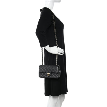 Chanel Caviar Quilted Mini Rectangular Flap Black 2 of 12