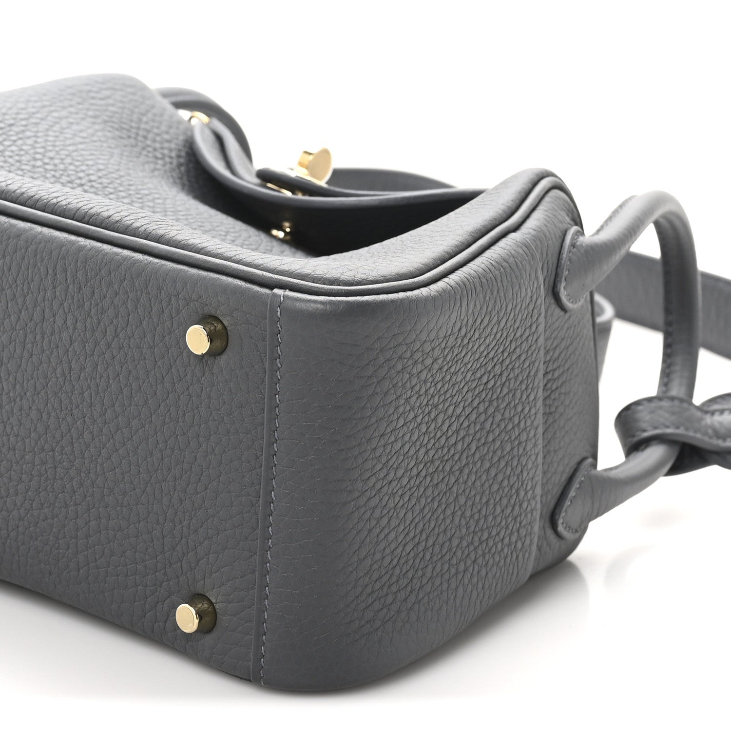 Hermes Taurillon Clemence Mini Lindy 20 Ardoise 10 of 11