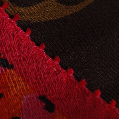 Louis Vuitton Silk Monogram Roses Scarf Marron 8 of 9